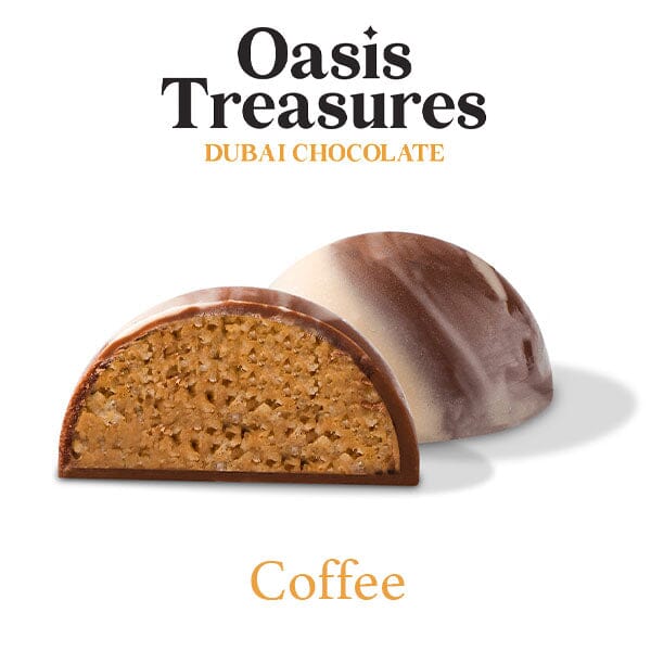 Dubai Chocolate Bites 24-Day Countdown Calendar by Oasis Treasures (240g) 7 Different Flavors! Simple Oasis Treasures 