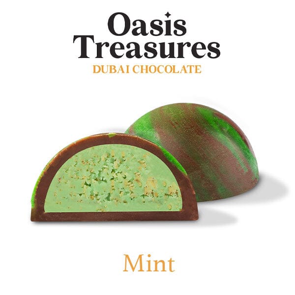 Dubai Chocolate Bites 24-Day Countdown Calendar by Oasis Treasures (240g) 7 Different Flavors! Simple Oasis Treasures 