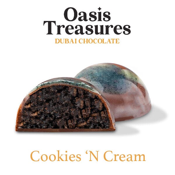 Dubai Chocolate Bites 24-Day Countdown Calendar by Oasis Treasures (240g) 7 Different Flavors! Simple Oasis Treasures 