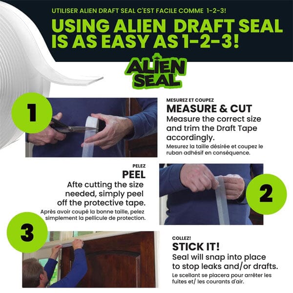 Alien Tape Waterproof Draft Seal For Doors & Windows (49ft) Simple Alien Tape 