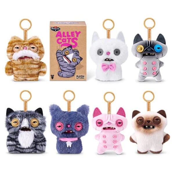 Fuggler Alley Cats Keyrings Series 1 Collectible 5" Plush Toy Hanger Blind Box (1pc) Simple Fuggler 
