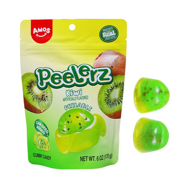 Amos 4D Peelerz Peelable Fruit Gummy Candy (6oz) Multiple Flavors Simple Amos Sweets NEW! Kiwi Peelerz 
