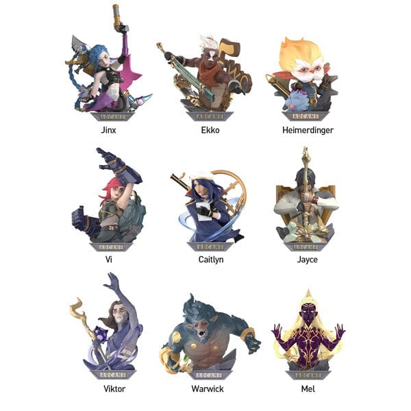 Pop Mart x League Of Legends: Arcane Series Collectible Figurine Blind Box (1pc) Simple Pop Mart 