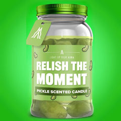 Aura Candles: Pickle Jar Scented Novelty Candle (14oz) Simple Exclusive 