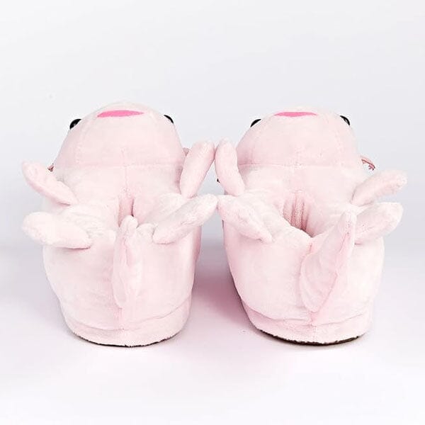 Plush Axolotl Slippers Unisex Rubber Sole Shoe (1 Pair) One-Size-Fits-Most Simple Exclusive 