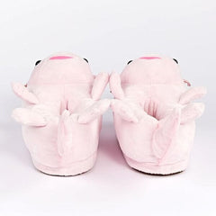 Plush Axolotl Slippers Unisex Rubber Sole Shoe (1 Pair) One-Size-Fits-Most Simple Exclusive 