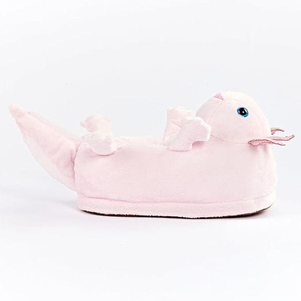 Plush Axolotl Slippers Unisex Rubber Sole Shoe (1 Pair) One-Size-Fits-Most Simple Exclusive 