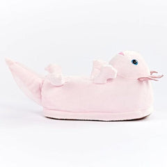 Plush Axolotl Slippers Unisex Rubber Sole Shoe (1 Pair) One-Size-Fits-Most Simple Exclusive 