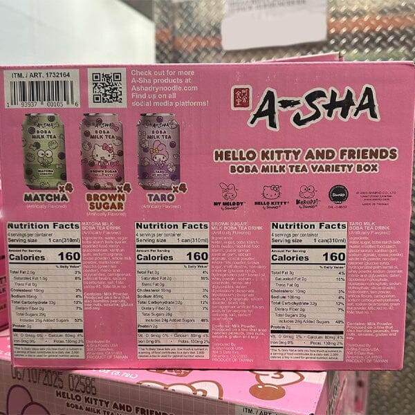 Hello Kitty x A-Sha Boba Milk Tea Variety Box (12pk) Simple magazineracksdirect 