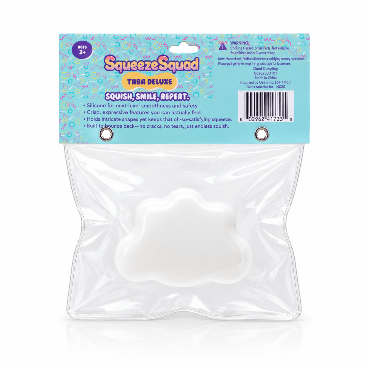 SqueezeSquad Taba Deluxe Premium Silicone Squishies® Fidget Toy - Cloud Dumpling Simple SqueezeSquad 