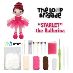 The LOOP Brigade: DIY Crochet Plush Toy Complete Kit For Beginners - Starlet the Ballerina Simple Exclusive 