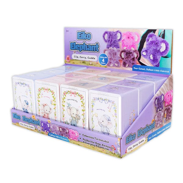 Eiko Elephant Furry Kawaii Plush Keychain Mystery Tin (1pc) Simple Exclusive 