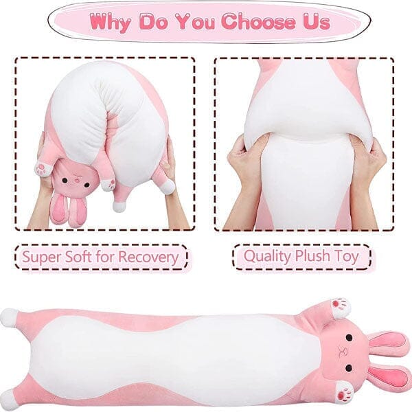 Plush Body Pillow Toy Styles (3FT Long!) | Pink Bunny | Ships Early May Preorder Showcase 