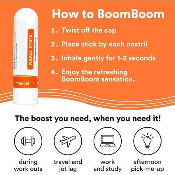 BoomBoom™ Nasal Stick Portable Menthol Inhaler (1pc) Multiple Scents