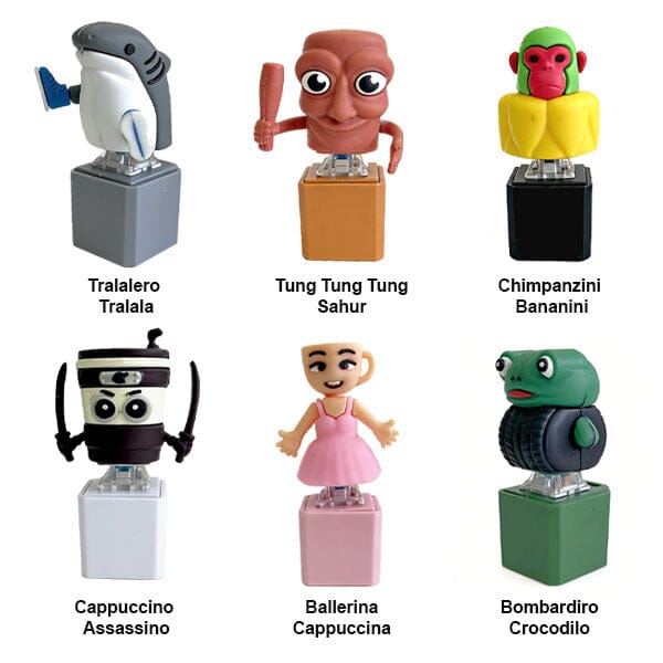 Absurdio Italian Brainrot 3-in-1 LED Keychain Fidget Clicker Toy Blind Box (1pc) Simple Exclusive 