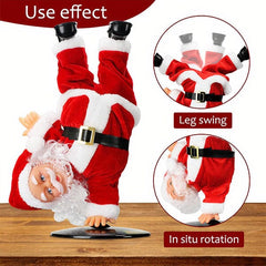 Jolly Moves: Breakdancing Handstand Santa Claus Fun Christmas Decor Simple Exclusive 