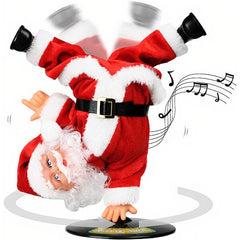 Jolly Moves: Breakdancing Handstand Santa Claus Fun Christmas Decor Simple Exclusive 