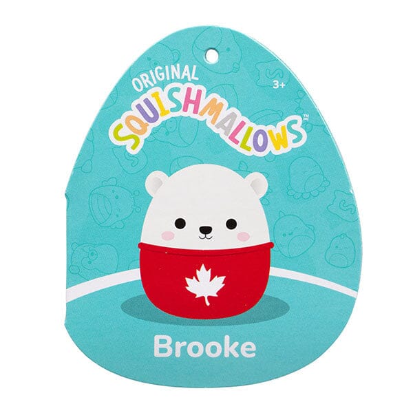 Squishmallows Super Soft Plush Toys 7.5" Brooke The Polar Bear (Maple Leaf Sweater) Simple Squishmallows 