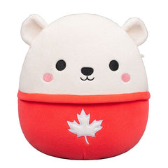 Squishmallows Super Soft Plush Toys 7.5" Brooke The Polar Bear (Maple Leaf Sweater) Simple Squishmallows 