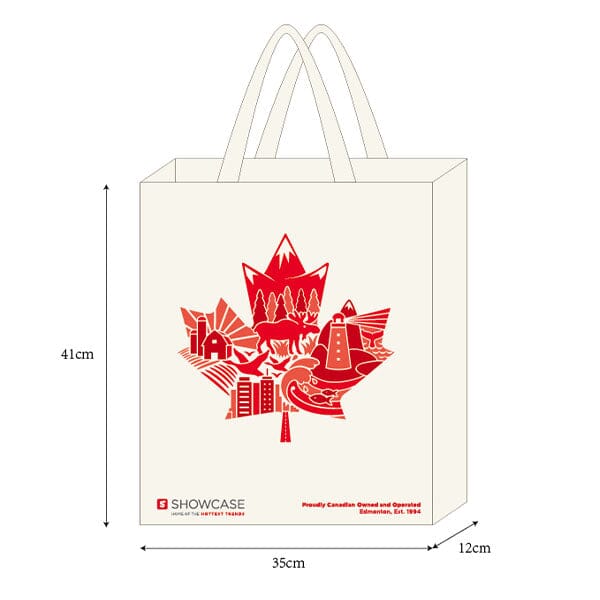 Showcase Exclusive Canada Medium Eco-Friendly Graphic Tote Bag (1pc) Simple Exclusive 