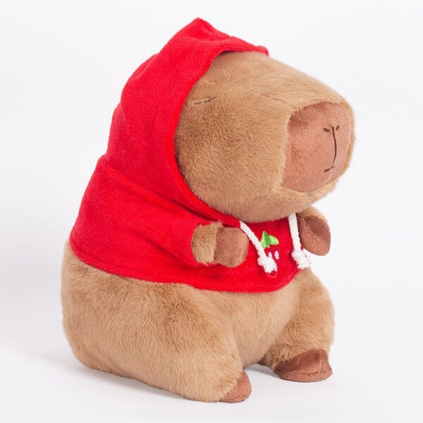 Capybara 9" Kawaii Red Strawberry Hoodie Plush Toy (1pc) Simple Exclusive 