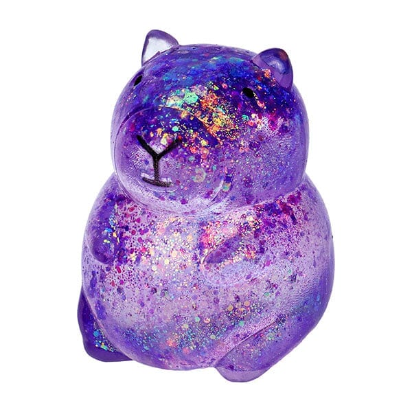 Capybara Kawaii Sparkly Stress Ball Squishy Fidget Toy (1pc) Color Ships Assorted Simple Exclusive 