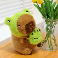 Capybara 9" Kawaii Matching Frog Hat & Purse Plush Toy (1pc) Simple Exclusive 