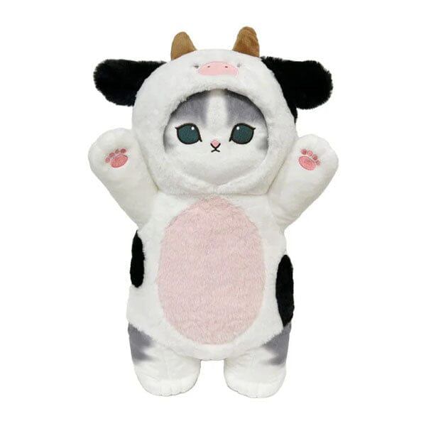 Mofusand© 12" Cat Dress-Up Plush Doll Toy in Cow Costume Simple Mofusand 