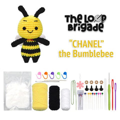 The LOOP Brigade: DIY Mini Crochet Plush Toy Complete Kit For Beginners - Chanel the Bumble Bee Simple Exclusive 