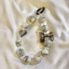 Marble Bead Bow Charm Bracelet Phone Accessory (Color Ships Assorted)