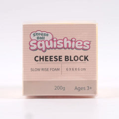 Cheese Cube Slow-Rise Squishies® Fidget Toy (1pc) Simple Exclusive 