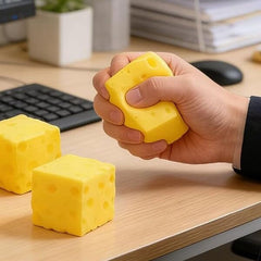 Cheese Cube Slow-Rise Squishy Fidget Toy (1pc) Simple Exclusive 