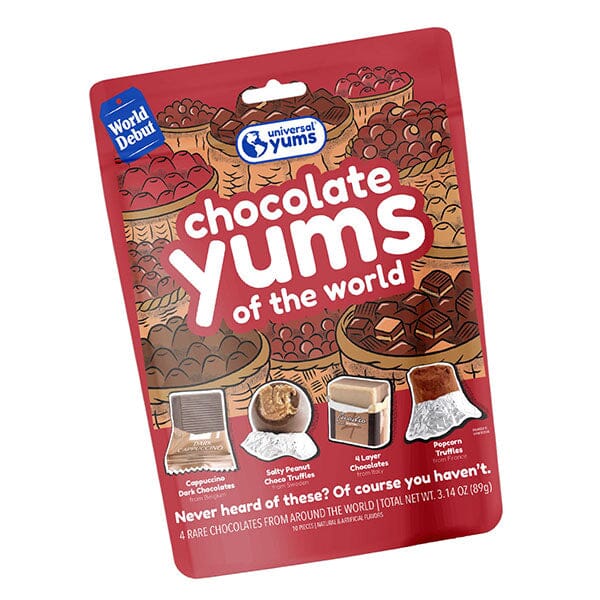 Universal Yums "Chocolate Yums of the World" Rare Imported Candy (10pc) Simple Universal Yums 