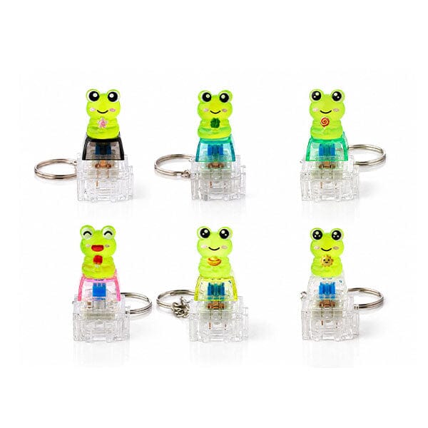 ClikCharms Fidget Keyboard Clicker Keychain - 1 Random 3D Animal Design Simple Exclusive 