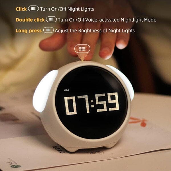 GleamGreet Digital Cute Face Alarm Clock Preorder magazineracksdirect 