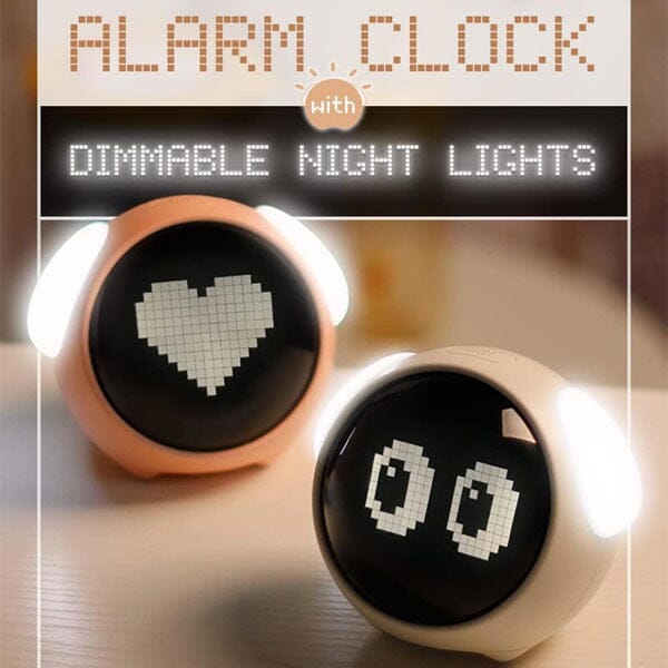 GleamGreet Digital Cute Face Alarm Clock Preorder magazineracksdirect 