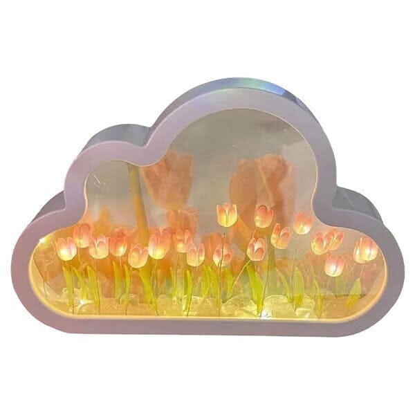 TulipGlo | LED Cloud Mirror Tulip Lamp | Pre-Order Preorder magazineracksdirect 