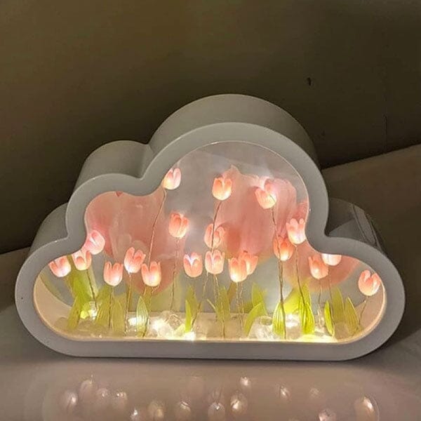 TulipGlo | LED Cloud Mirror Tulip Lamp | Pre-Order Preorder magazineracksdirect 