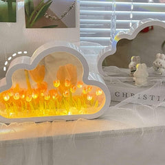 TulipGlo | LED Cloud Mirror Tulip Lamp | Pre-Order Preorder magazineracksdirect 