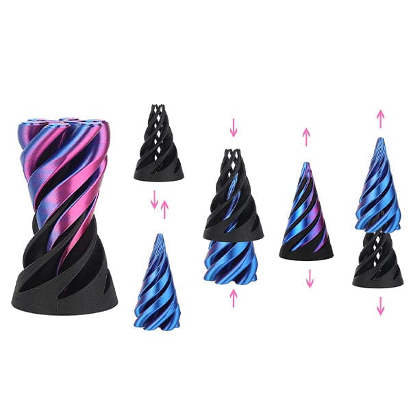 TwistQuest 3D Printed Fidget Spiral Cone Toy (1pc) Multiple Colors Simple Exclusive 