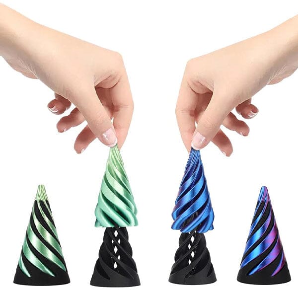 TwistQuest 3D Printed Fidget Spiral Cone Toy (1pc) Multiple Colors Simple Exclusive 