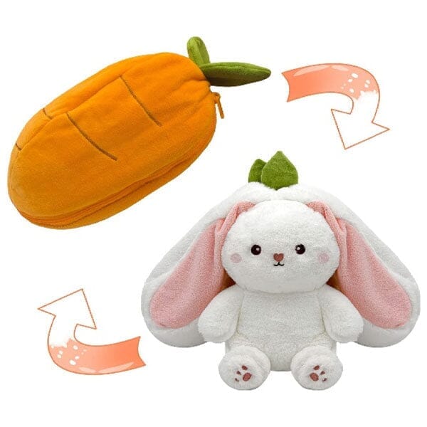 Flopsymates: Convertible 14" Bunny Plush Toys | Strawberry Or Carrot Simple magazineracksdirect Carrot Bunny 