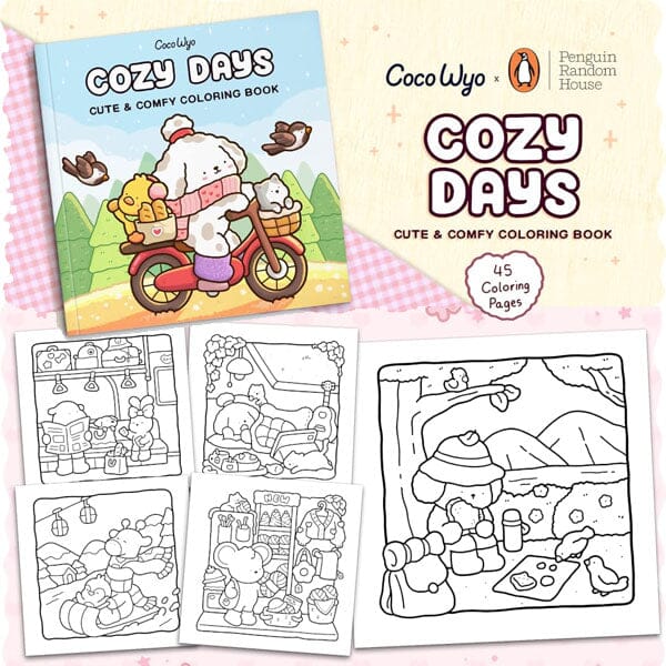 "Cozy Days" Coloring Book: Cozy Space Coloring by Coco Wyo (45 Pages ...