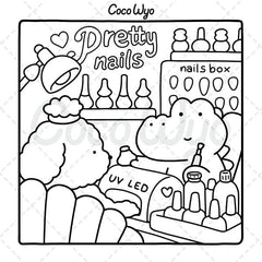 "Cozy Friends" Coloring Book: Cozy Space Coloring by Coco Wyo (40 Pages) Simple Coco Wyo 