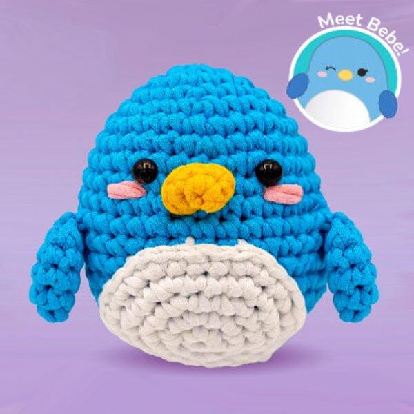 Squishmallows DIY Crochet Plush Toy Complete Kit (Multiple Characters) Preorder magazineracksdirect Bebe The Blue Penguin 