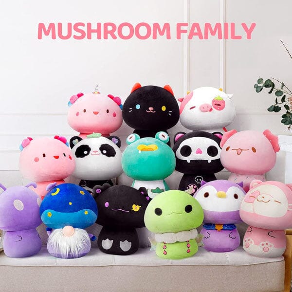 CuddleMush 12" Mushroom-Shaped Kawaii Plush Toy Collection (1pc) Multiple Styles Simple magazineracksdirect 