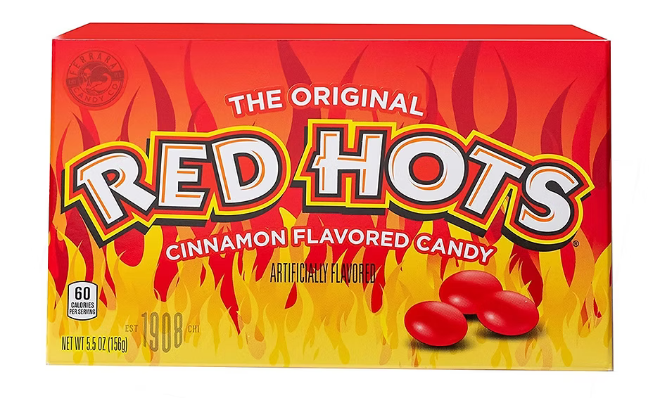 Red Hots Original Cinnamon Flavored Candy Theater Box 5.5 oz Simple Nerds 