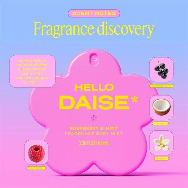 DAISE Hello Daise Fragrance Body Mist (100mL) Raspberry & Mint Scent Simple Daise 