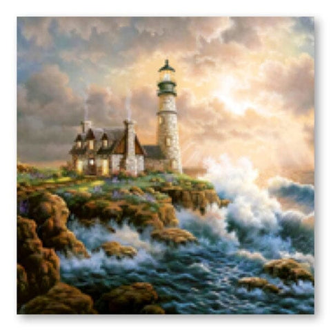 Studio Diamond Painting Full Coverage | Seaside Lighthouse | 40cm x 40cm | Pre-Order