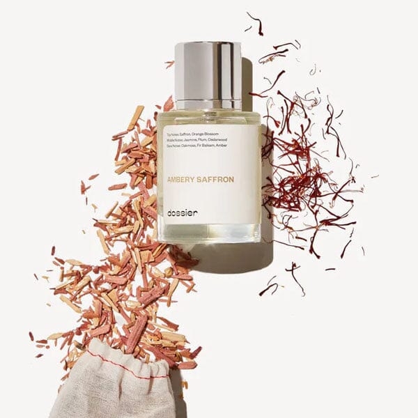 Dossier French Unisex Eau de Parfum Spray (1.7oz) Ambery Saffron Simple Dossier 